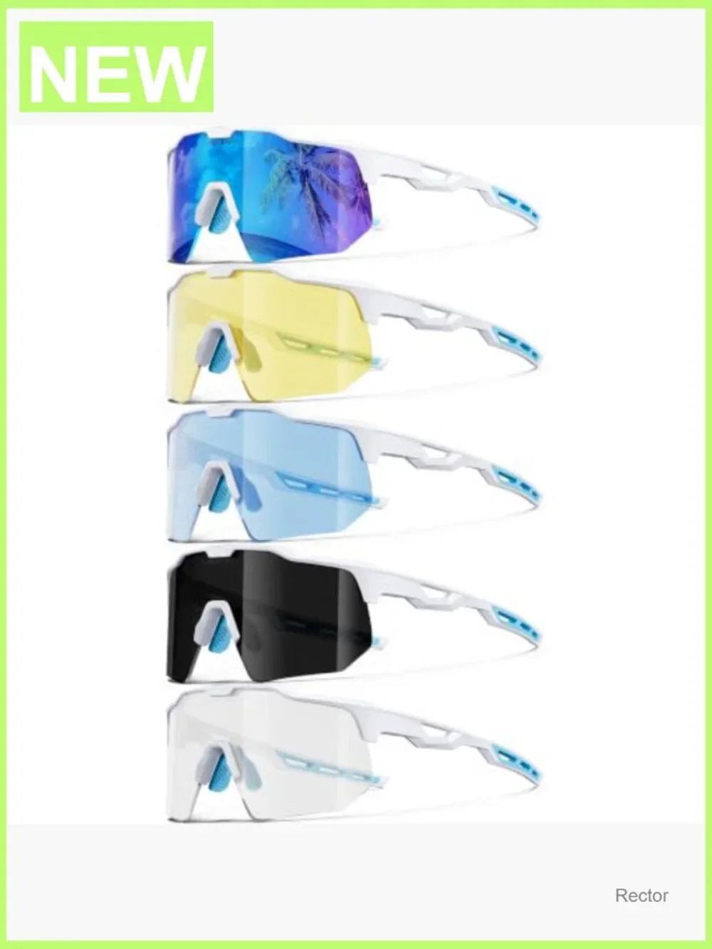 Polarized Sports Sunglasses with 5 Interchangeable Lenses UV400 TR90